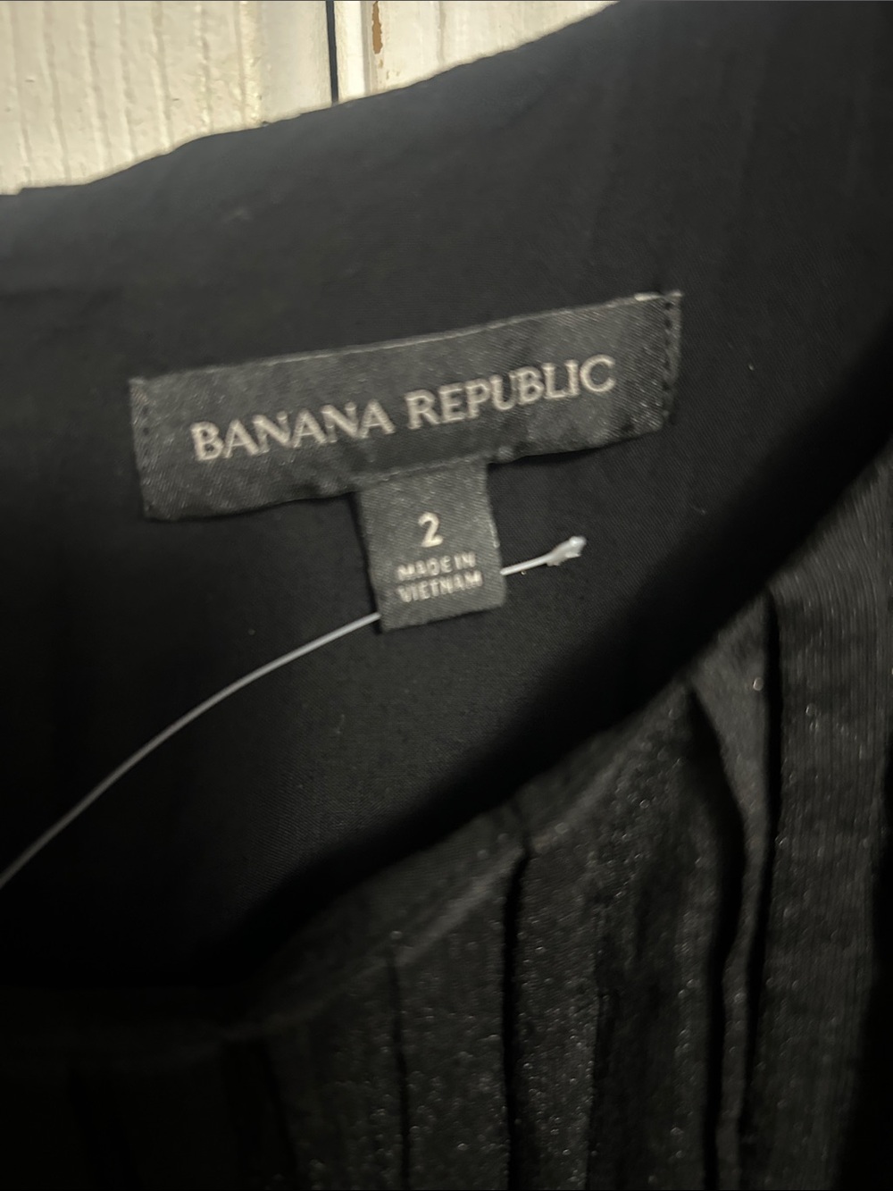 Banana Republic Black Pleated Blouse